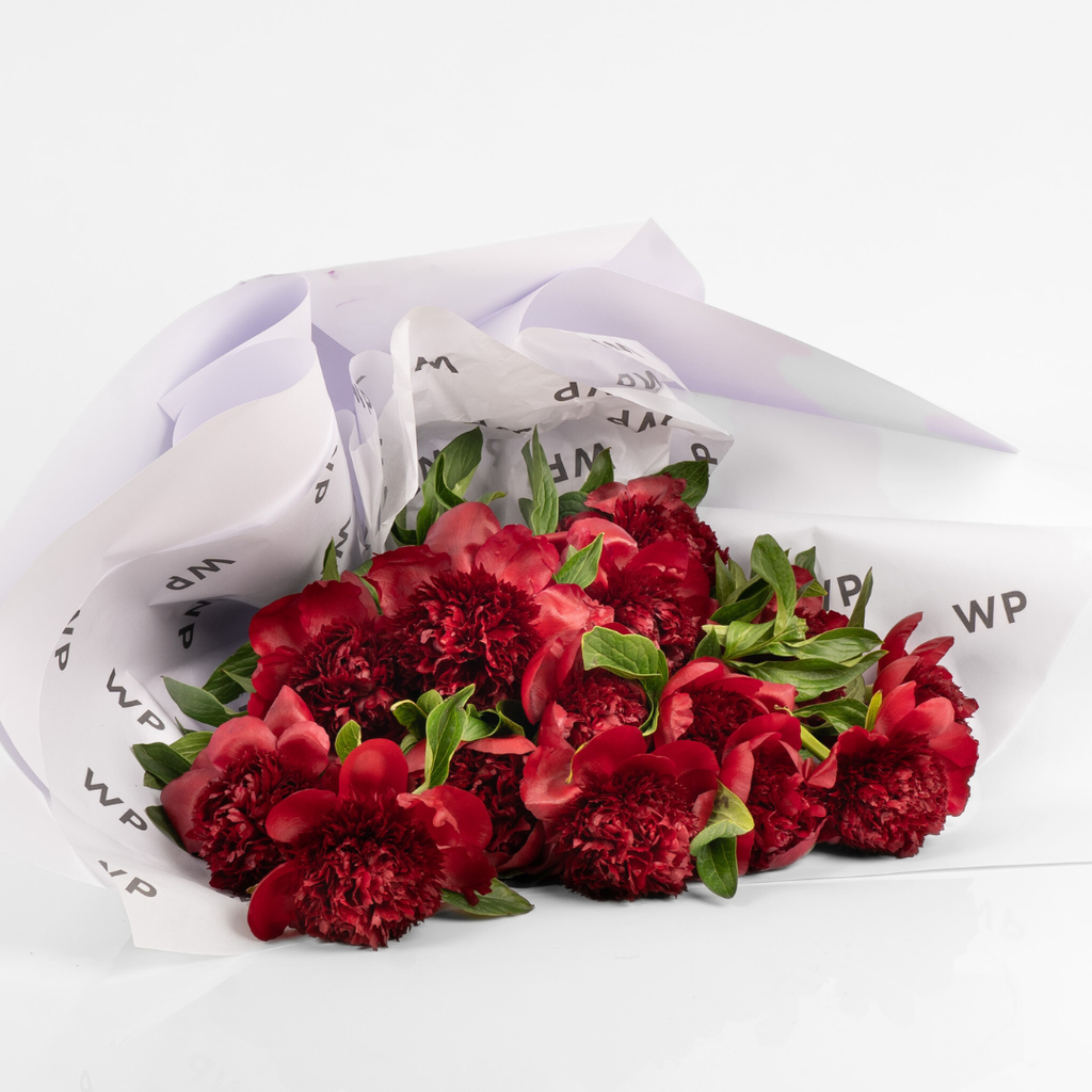 Red Charm Peonies - Wild Poppies -  Flower - Same Day Flower Delivery Auckland - Auckland Flower Delivery \ Florists - boutique gift boxes 