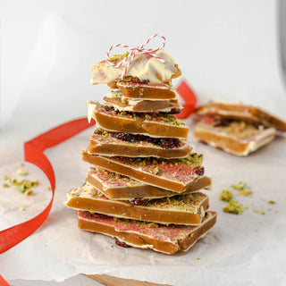 White Chocolate, Pistachio & Cranberry Toffee