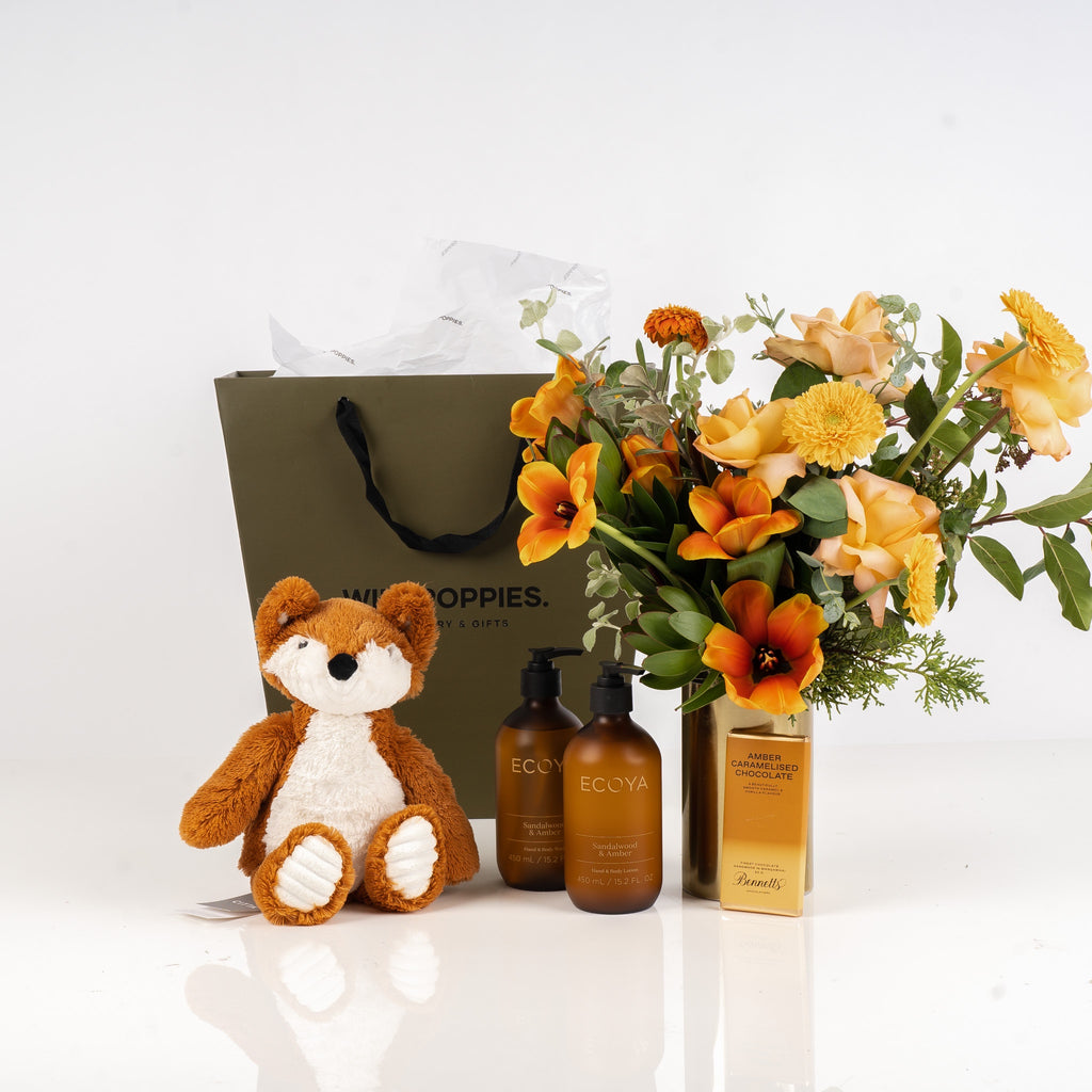 Welcome to the World Gift Set - Wild Poppies -  Gift - Same Day Flower Delivery Auckland - Auckland Flower Delivery \ Florists - boutique gift boxes 