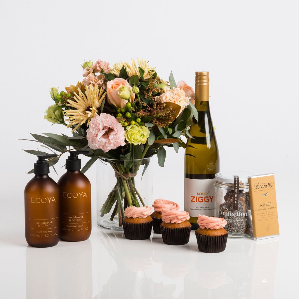 Perfectly Peach Ecoya Gift Set - Wild Poppies -  Gift - Same Day Flower Delivery Auckland - Auckland Flower Delivery \ Florists - boutique gift boxes 