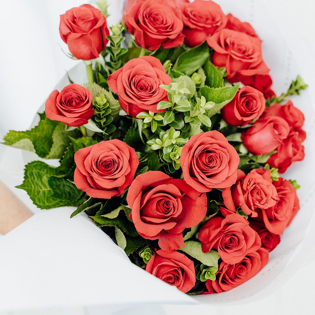 An Armful of Red Roses - Wild Poppies -  Flower - Same Day Flower Delivery Auckland - Auckland Flower Delivery \ Florists - boutique gift boxes 