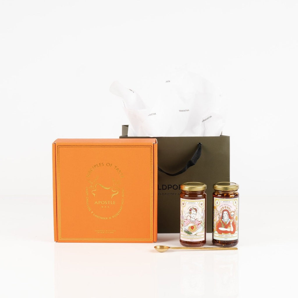 Apostle Hot Sauce Limited Edition Gift Box - Wild Poppies -  Add-On - Same Day Flower Delivery Auckland - Auckland Flower Delivery \ Florists - boutique gift boxes 