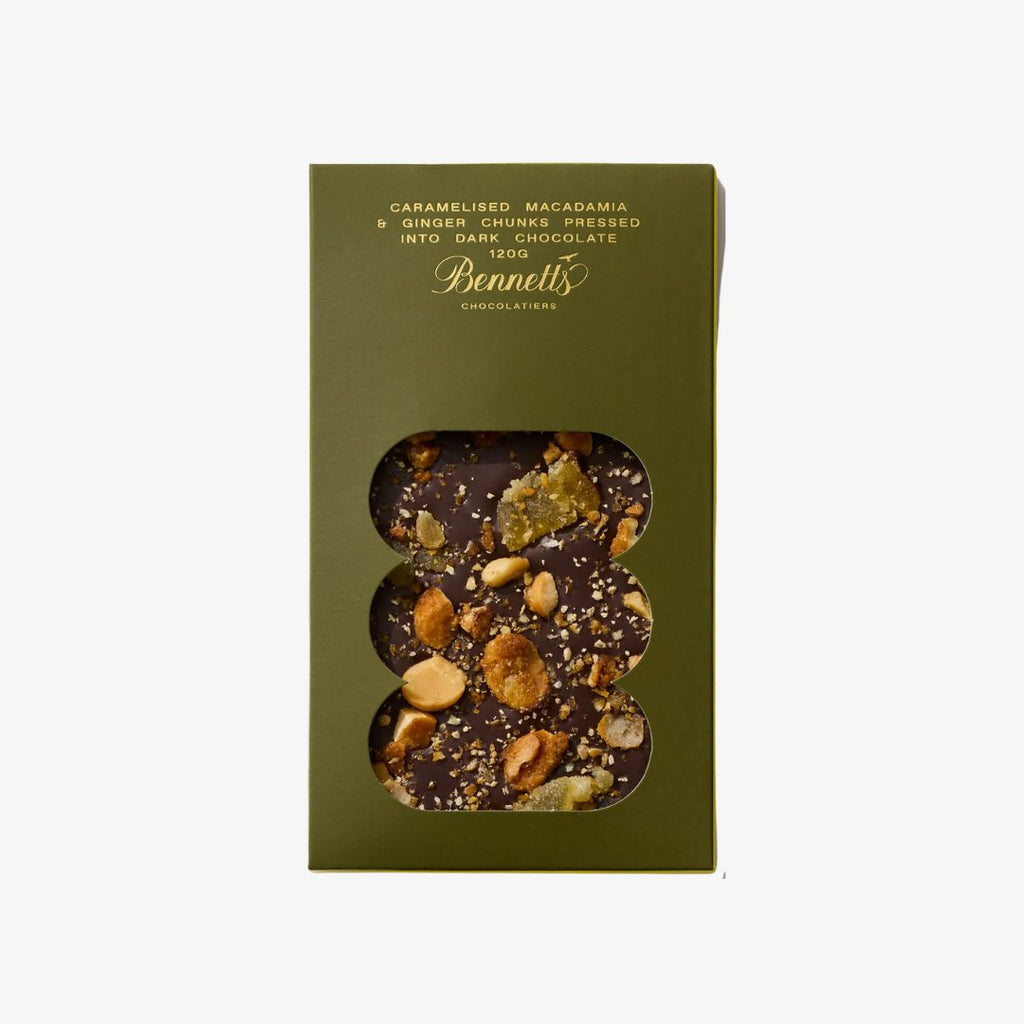 Bennett's Macadamia & Ginger Chocolate Bar - Wild Poppies -   - Same Day Flower Delivery Auckland - Auckland Flower Delivery \ Florists - boutique gift boxes 