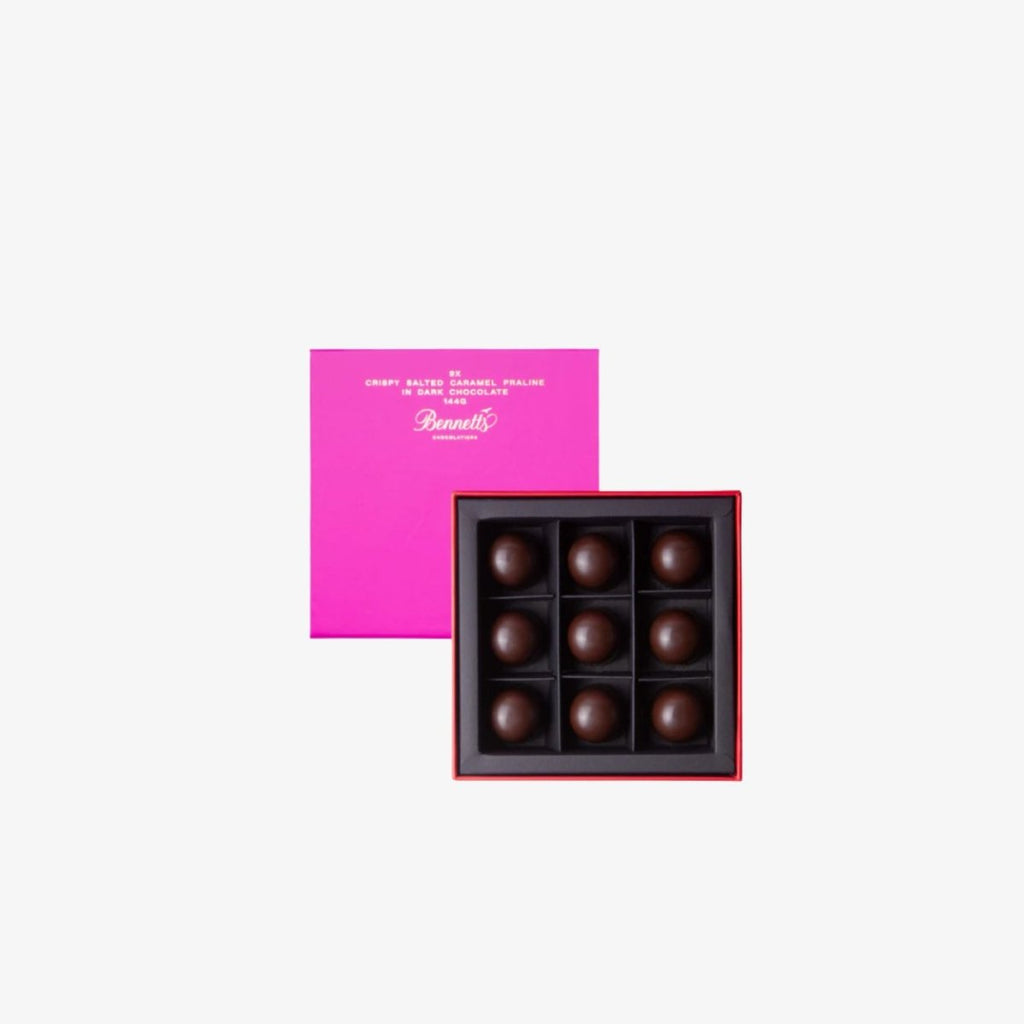 Bennetts of Mangawhai - Crispy Salted Caramel Praline Dark Chocolate - Wild Poppies -  Add-On - Same Day Flower Delivery Auckland - Auckland Flower Delivery \ Florists - boutique gift boxes 