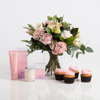 Blush Pink Posy and Ecoya Gift Set