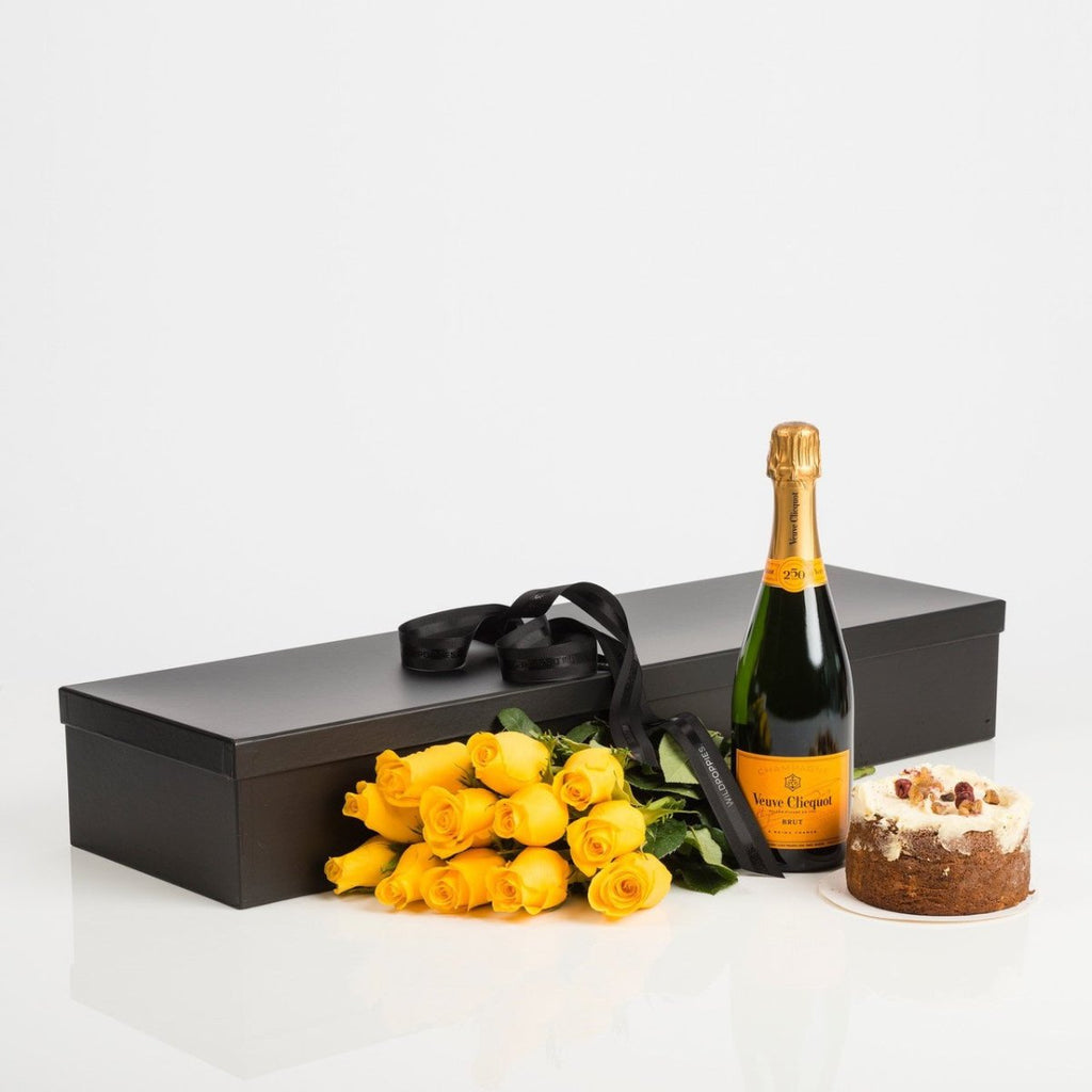 Bubbly Dreams with Veuve Clicquot - Wild Poppies -  Gift - Same Day Flower Delivery Auckland - Auckland Flower Delivery \ Florists - boutique gift boxes 