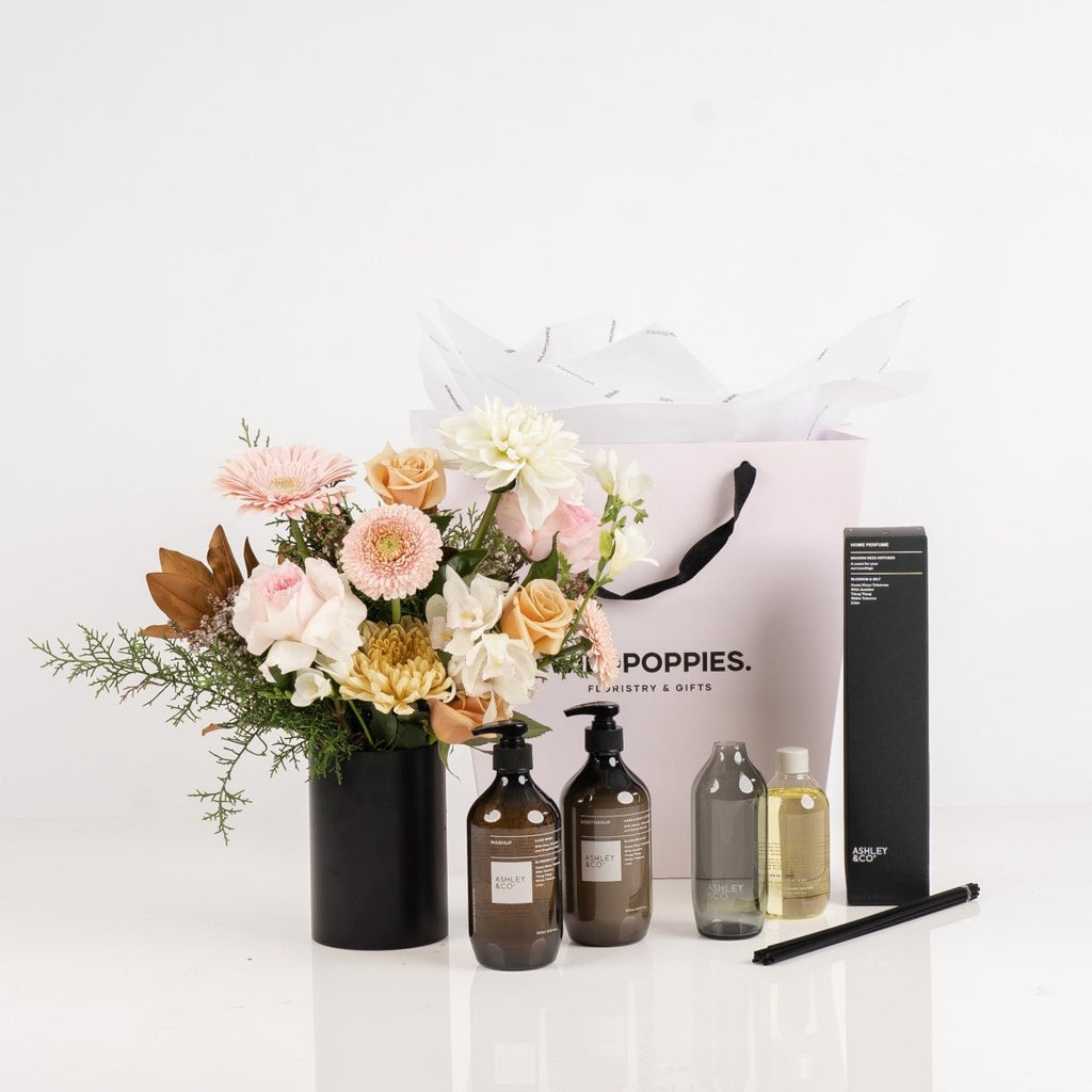 Cheer me up Gift Set - Wild Poppies -  Gift - Same Day Flower Delivery Auckland - Auckland Flower Delivery \ Florists - boutique gift boxes 