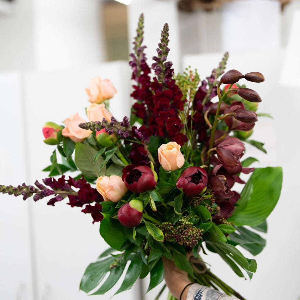 Crimson Crush Flower Bouquet - Wild Poppies -  Flower - Same Day Flower Delivery Auckland - Auckland Flower Delivery \ Florists - boutique gift boxes 