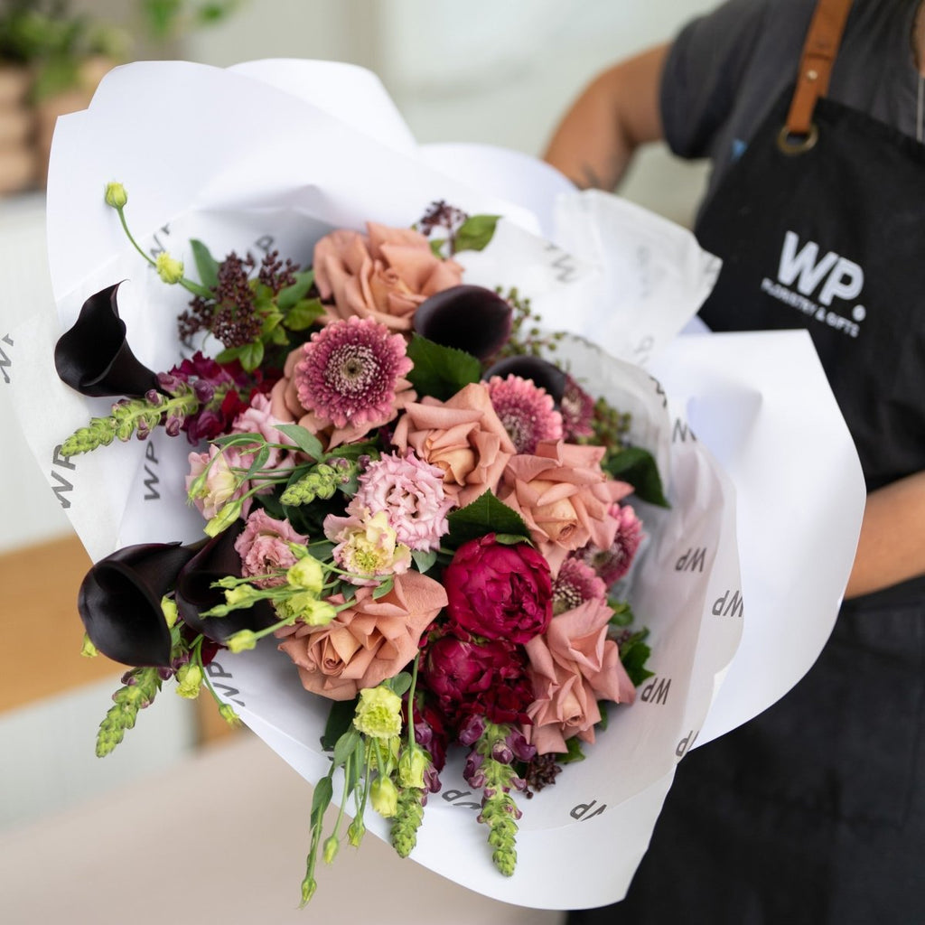 Crimson Crush Flower Bouquet - Wild Poppies -  Flower - Same Day Flower Delivery Auckland - Auckland Flower Delivery \ Florists - boutique gift boxes 