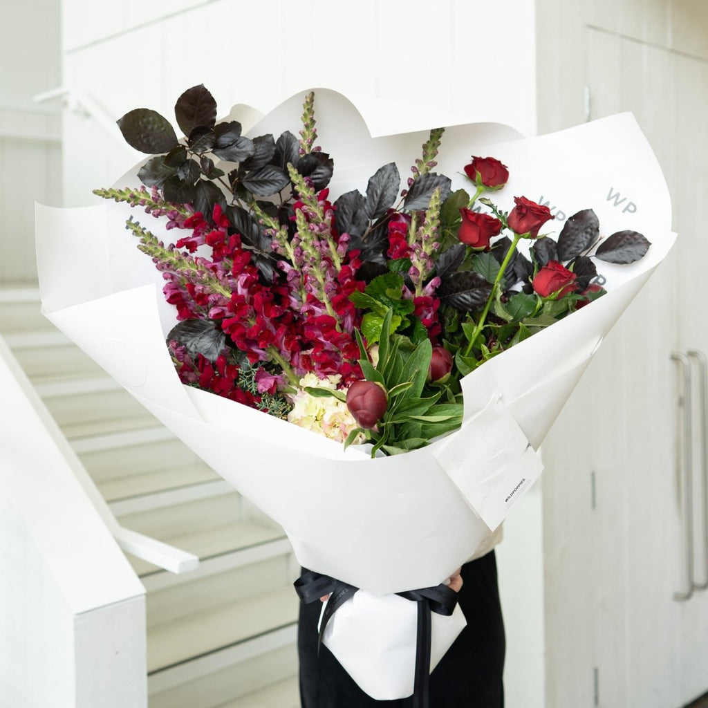 Crimson Crush Flower Bouquet - Wild Poppies -  Flower - Same Day Flower Delivery Auckland - Auckland Flower Delivery \ Florists - boutique gift boxes 