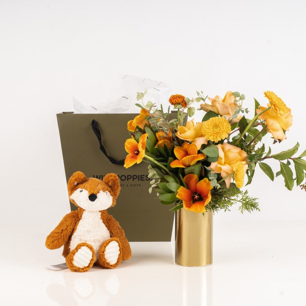 Foxy Floral Welcome Gift Set - Wild Poppies -  Gift - Same Day Flower Delivery Auckland - Auckland Flower Delivery \ Florists - boutique gift boxes 