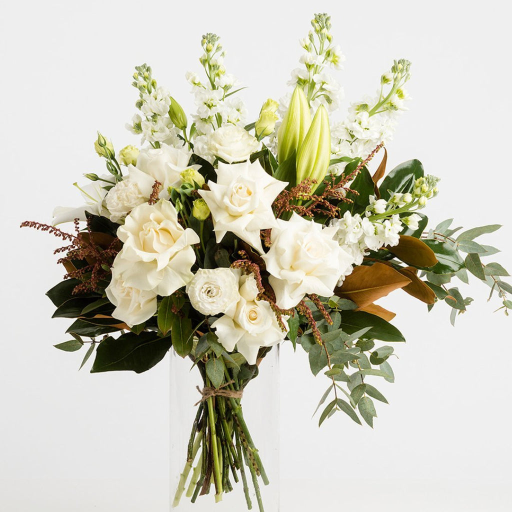 Fresh Whites and Green Bouquet - Wild Poppies -  Flower - Same Day Flower Delivery Auckland - Auckland Flower Delivery \ Florists - boutique gift boxes 