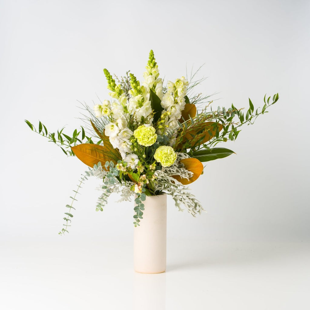 Fresh Whites and Green Bouquet - Wild Poppies -  Flower - Same Day Flower Delivery Auckland - Auckland Flower Delivery \ Florists - boutique gift boxes 