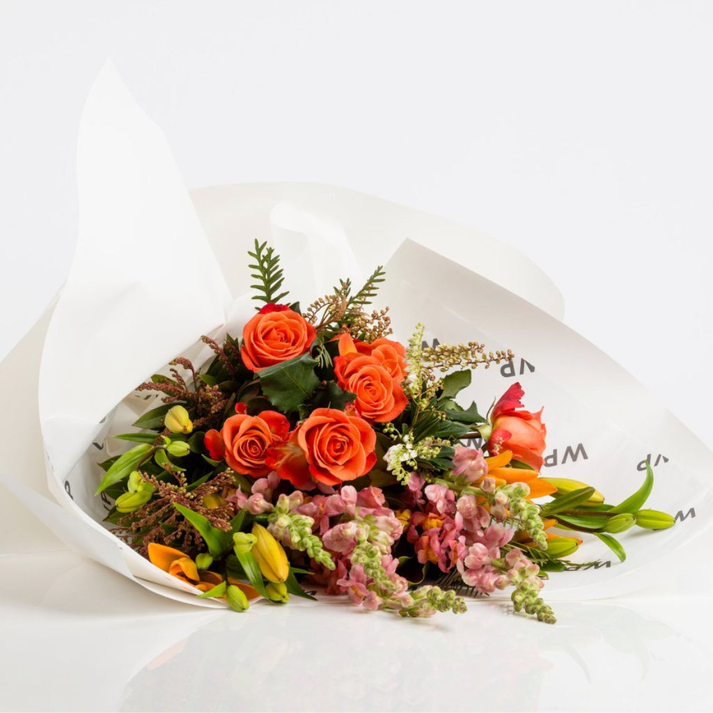 Market Bouquet - Burnt Oranges - Wild Poppies -  Flower - Same Day Flower Delivery Auckland - Auckland Flower Delivery \ Florists - boutique gift boxes 