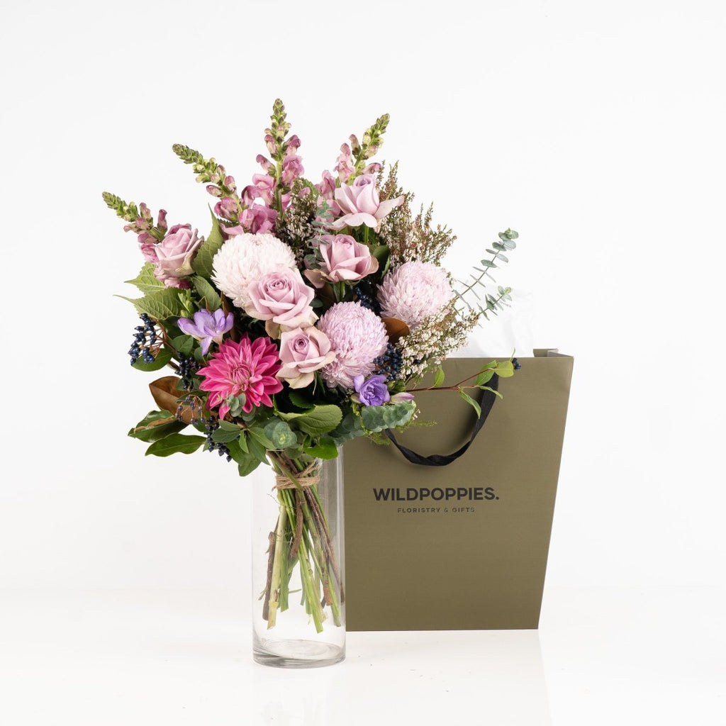 Market Bouquet - Lovely Lilacs - Wild Poppies -  Flower - Same Day Flower Delivery Auckland - Auckland Flower Delivery \ Florists - boutique gift boxes 