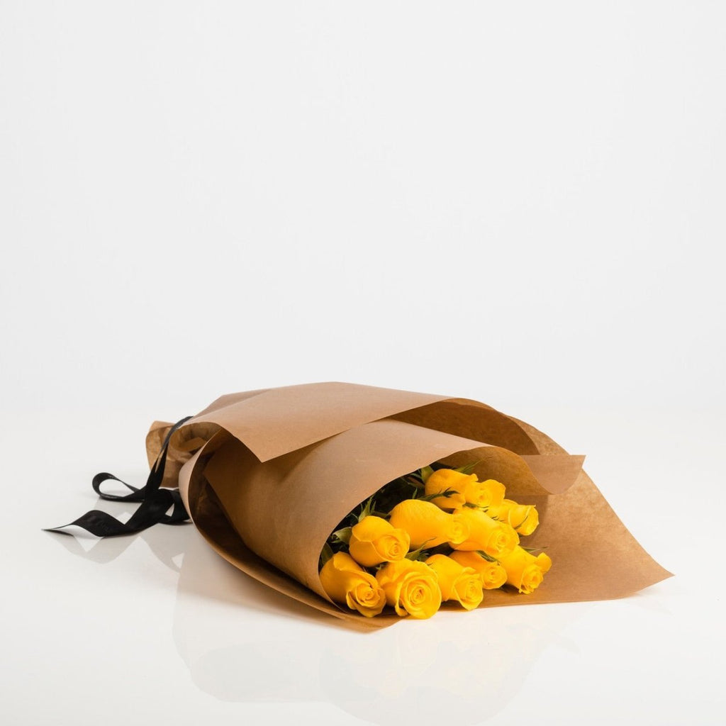 Market Fresh Yellow Roses - Wild Poppies -  Flower - Same Day Flower Delivery Auckland - Auckland Flower Delivery \ Florists - boutique gift boxes 