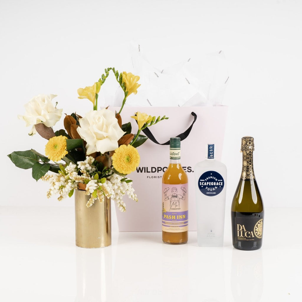 Pashinn Cocktail Gift Set - Wild Poppies -  Singles - Same Day Flower Delivery Auckland - Auckland Flower Delivery \ Florists - boutique gift boxes 