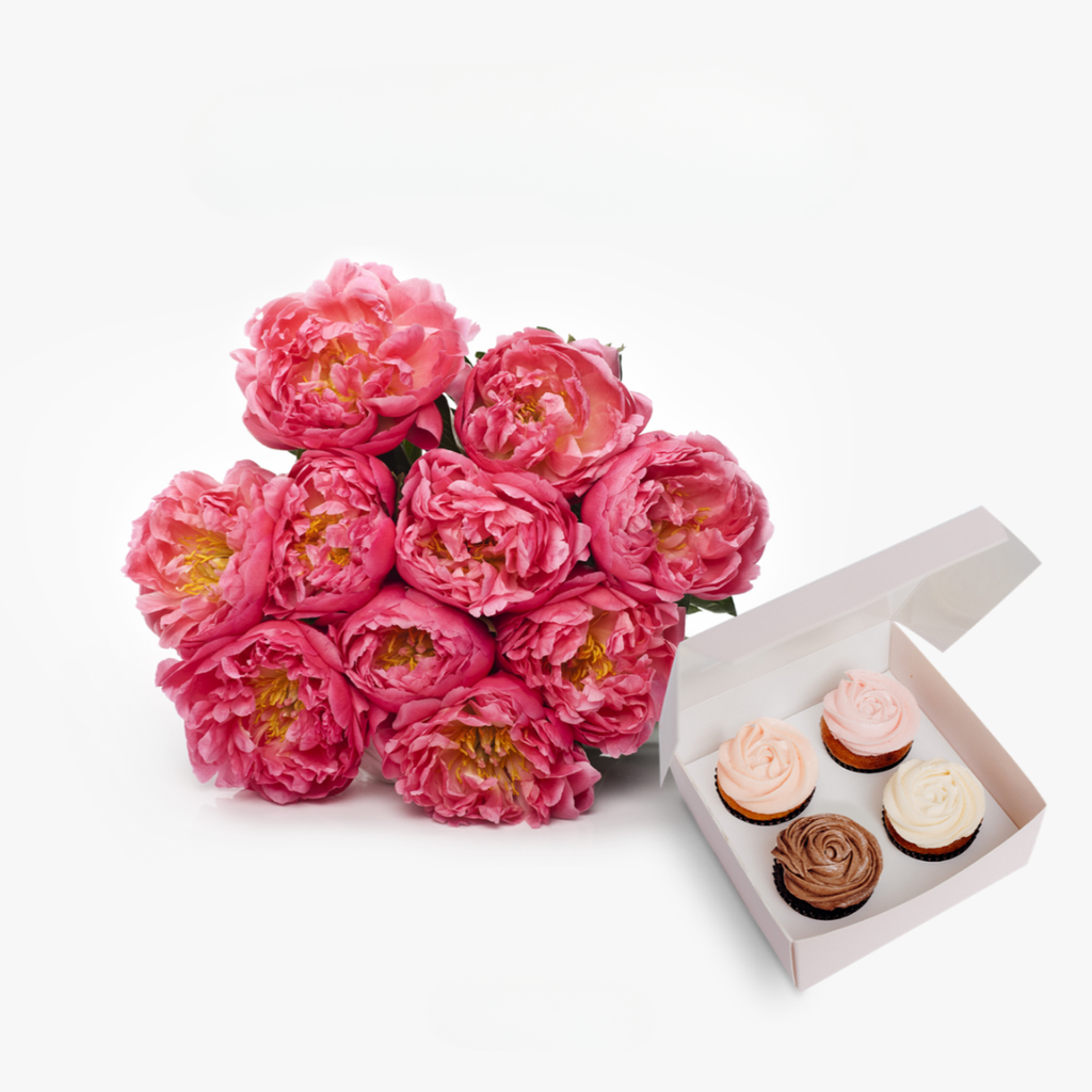 Coral Peonies - Wild Poppies -  Flower - Same Day Flower Delivery Auckland - Auckland Flower Delivery \ Florists - boutique gift boxes 