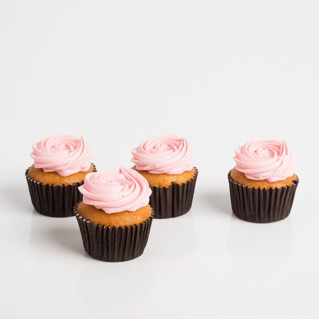 Petal Ripe Strawberry Cupcakes - Wild Poppies -  Add-On - Same Day Flower Delivery Auckland - Auckland Flower Delivery \ Florists - boutique gift boxes 