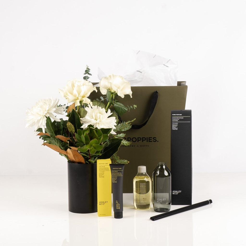 Thinking of you Gift Set - Wild Poppies -  Gift - Same Day Flower Delivery Auckland - Auckland Flower Delivery \ Florists - boutique gift boxes 