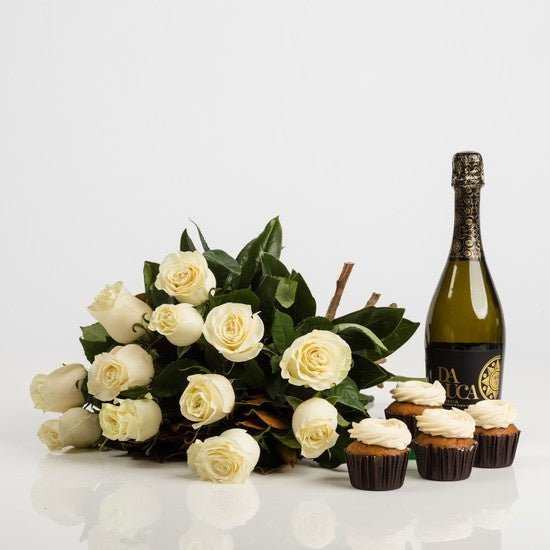 White Petal Prosecco Dreams - Wild Poppies -  Gift - Same Day Flower Delivery Auckland - Auckland Flower Delivery \ Florists - boutique gift boxes 