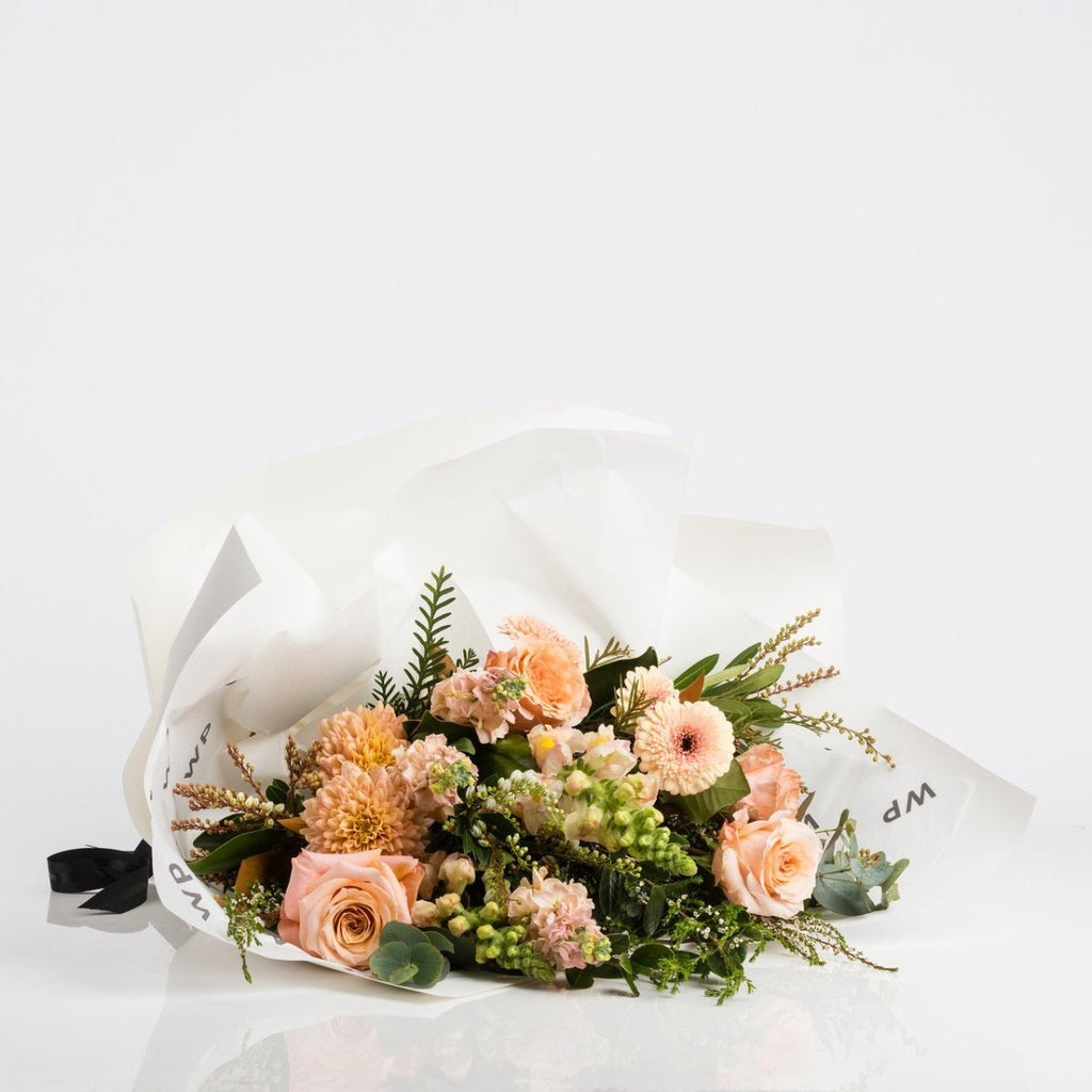 Wildly Peach Garden Flower Bouquet - Wild Poppies -  Flower - Same Day Flower Delivery Auckland - Auckland Flower Delivery \ Florists - boutique gift boxes 